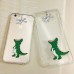 iPhone 6 6s 4.7 - TPU Soft Protective Phone Cover Case with Anti-Dust Plug and Lanyard Hole - Dinosaur